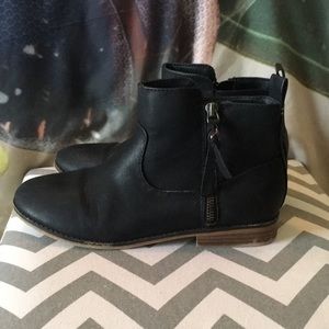 Black Zip-Up Booties